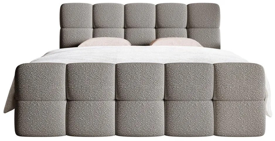 Kontinentális franciaágy 160 cm Cirsten 160C (ágyráccsal és matraccal) (tárolóhellyel) (szürke). Akció -15%. 1100159