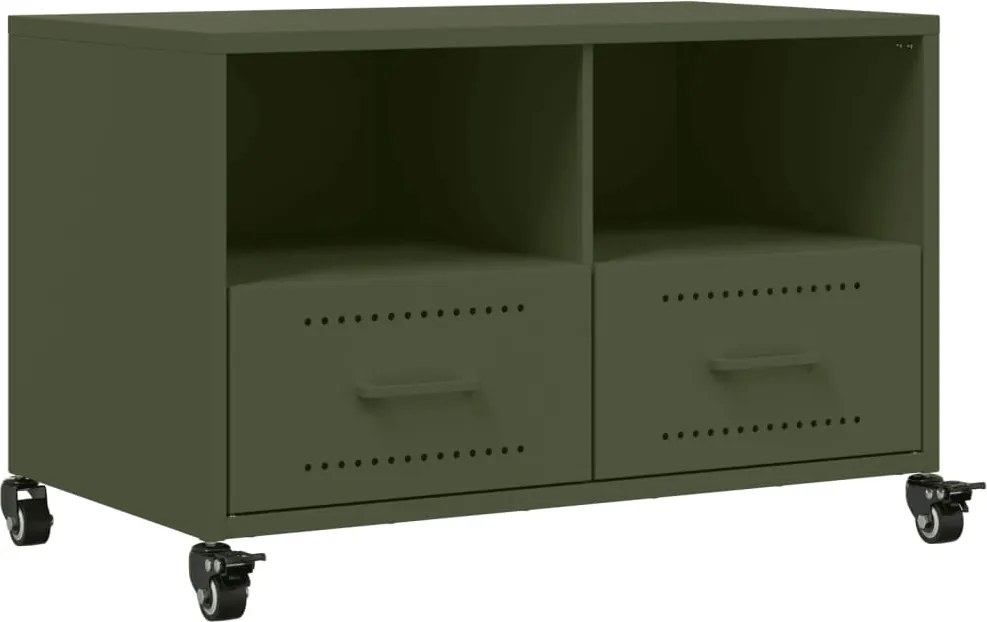 vidaXL olívazöld acél TV-szekrény 68 x 39 x 43,5 cm