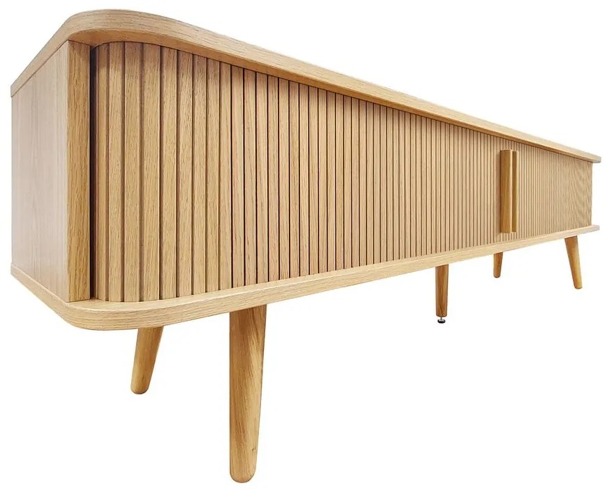 Natúr színű TV-állvány tölgyfa dekorral 178x50x40 cm Rove – Woodman