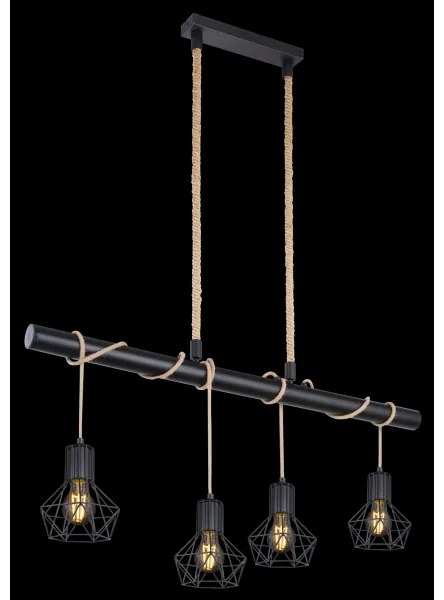 Globo 54017-4H - Csillár zsinóron PRISKA 4xE27/60W/230V