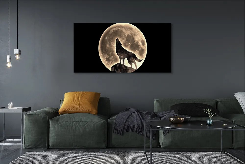 Canvas képek farkas hold 140x70 cm