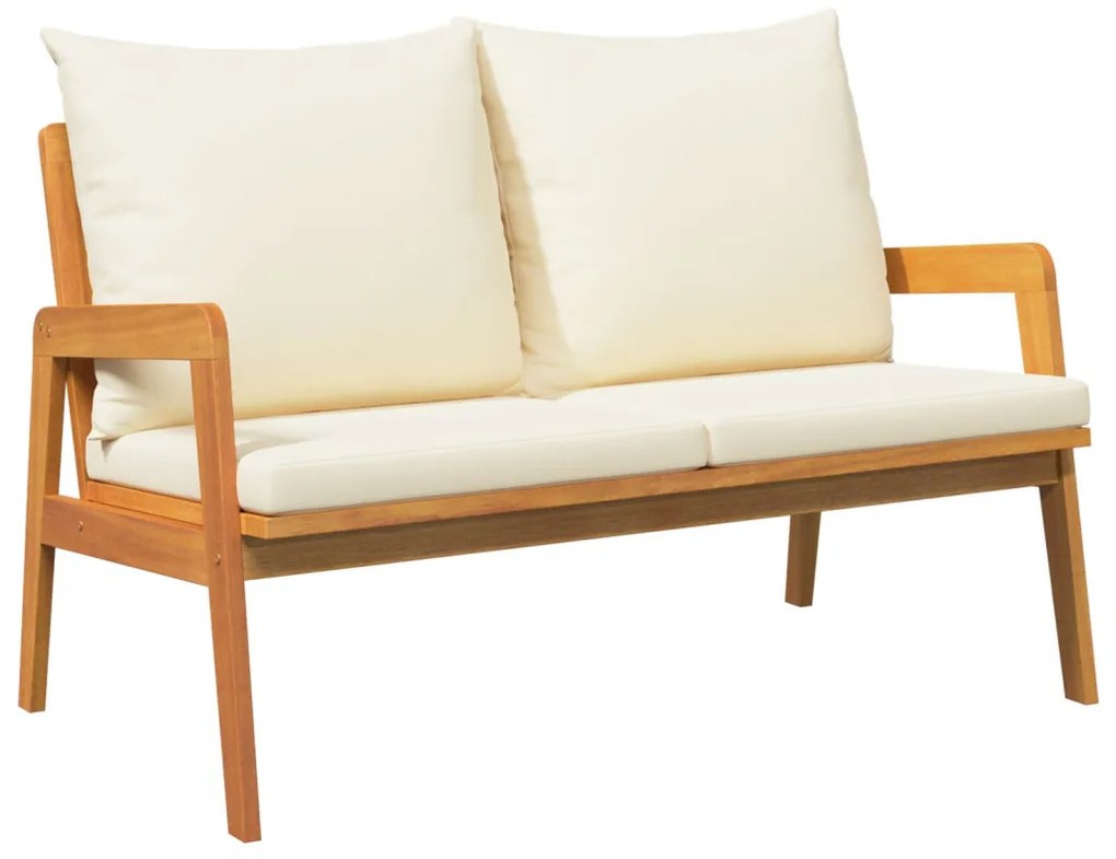Kerti Pad párnákkal 115x65x71 cm Tömör Akácfa