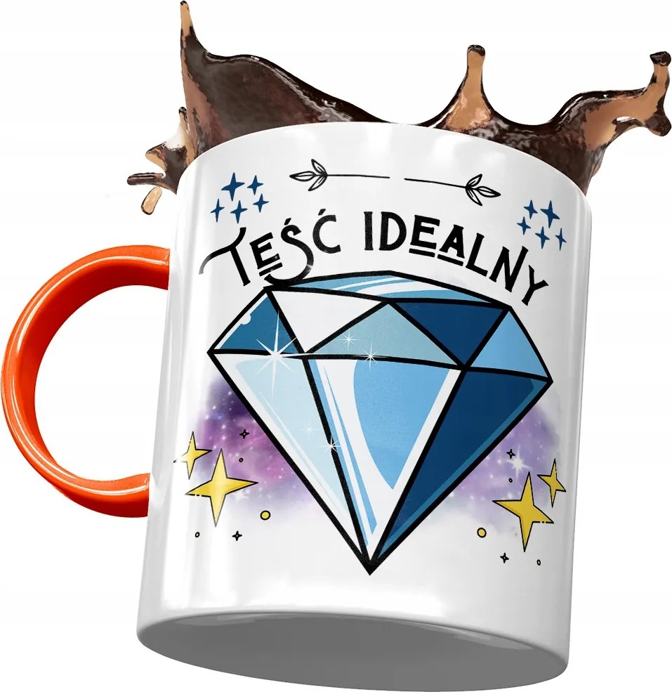 Narancssárga bögre apósnak Anyós ajándék fényképes nyomtatással