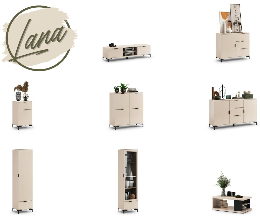 Mazzoni LANA K-100S komód Bézs (Pezsgő) - FIÓKOS KOMÓD