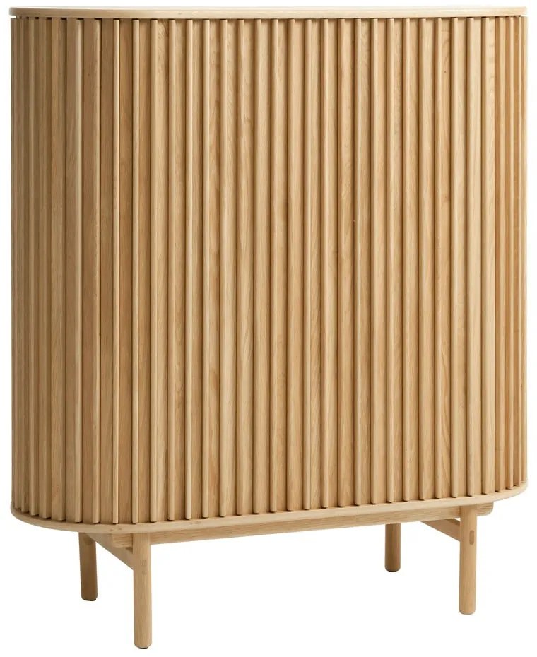 Natúr színű szekrény tölgyfa dekorral 110x125 cm Carno – Unique Furniture