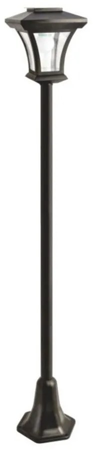 Napelemes kültéri LED-lámpa, 1,2 V, 1800 mAh, IP44, fekete