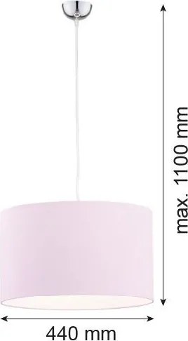 ARGON 4136 MAGIC Ernyős Függesztett Lámpa Króm, Rózsaszín E27 IP20