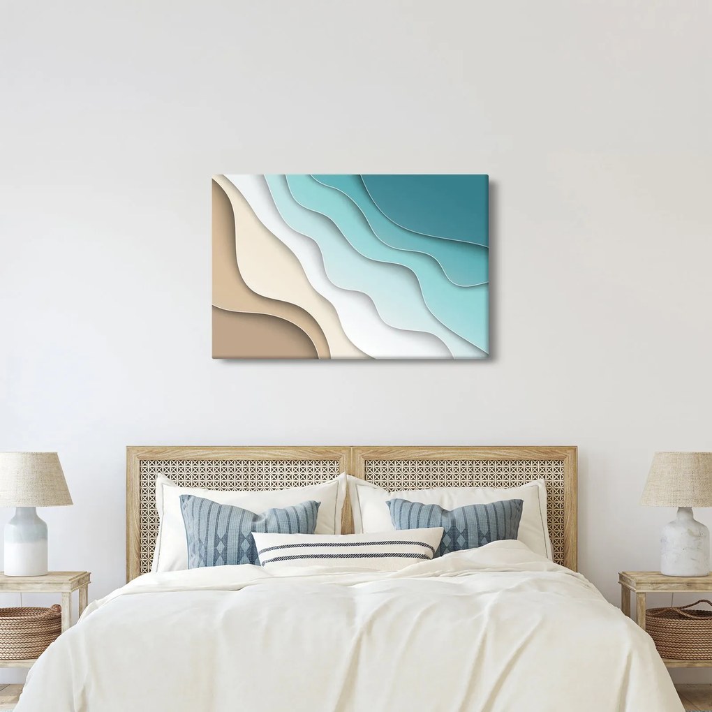 Absztrakt kép a tenger partján (90x60 cm)