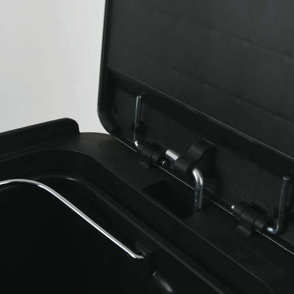 Matt ezüstszínű acél szelektív pedálos szemetes 2x20 l Aliya – Spirella