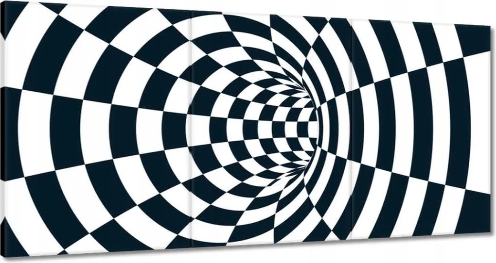 Festmények 120x60 Absztrakt fekete-fehér