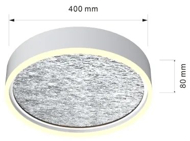 Wofi 9002-103M - LED Dimmelhető mennyezeti lámpa BORDEAUX LED/37W/230V ezüst