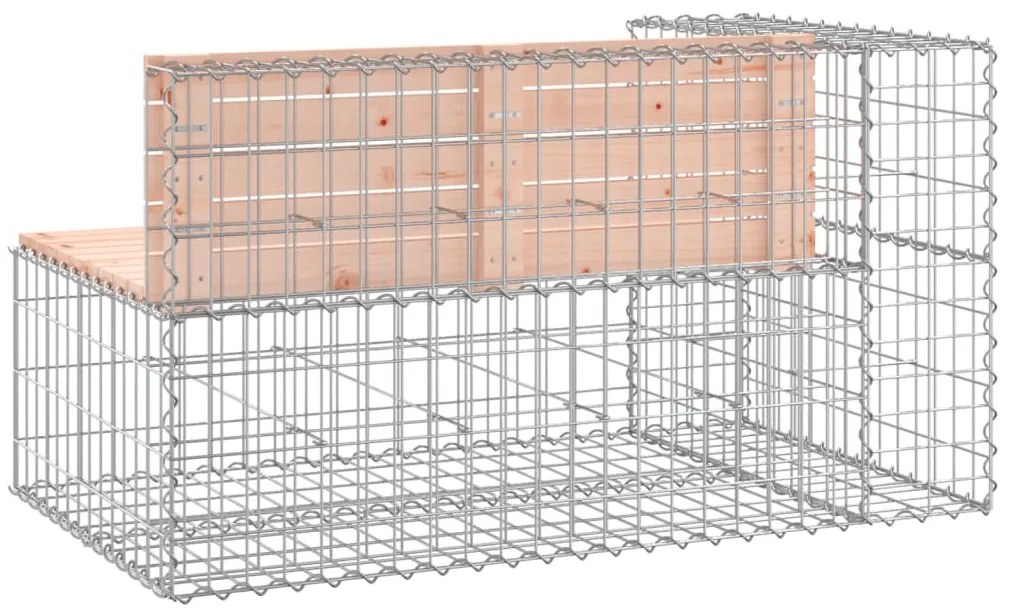 tömör duglászfenyő gabion kerti pad 122 x 71 x 65,5 cm