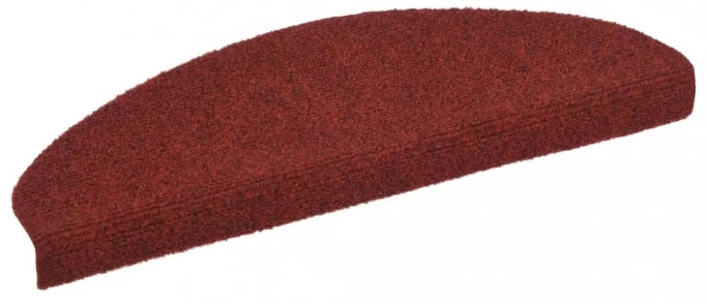 10 db öntapadós lépcsőszőnyeg 65 x 21 x 4 cm bordói piros félkör alakú nagy