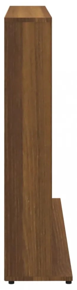 barna tölgyszínű szerelt fa CD-szekrény 100 x 23 x 89,5 cm