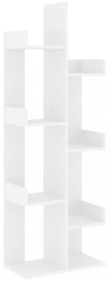 fehér szerelt fa könyvszekrény 48 x 25,5 x 140 cm