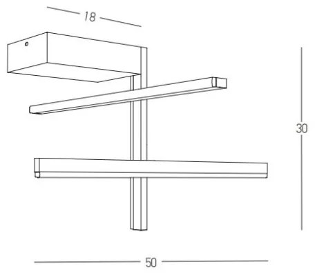 Zambelis 22025 - LED Dimmelhető felületre szerelhető csillár LED/25W/230V fekete