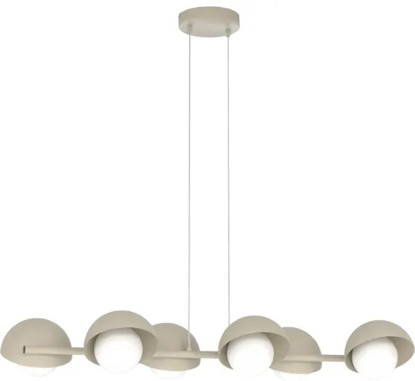 BOOM elegáns kábeles csillár, 6× G9 foglalat, 8 W/izzónként, 230 V, bézs