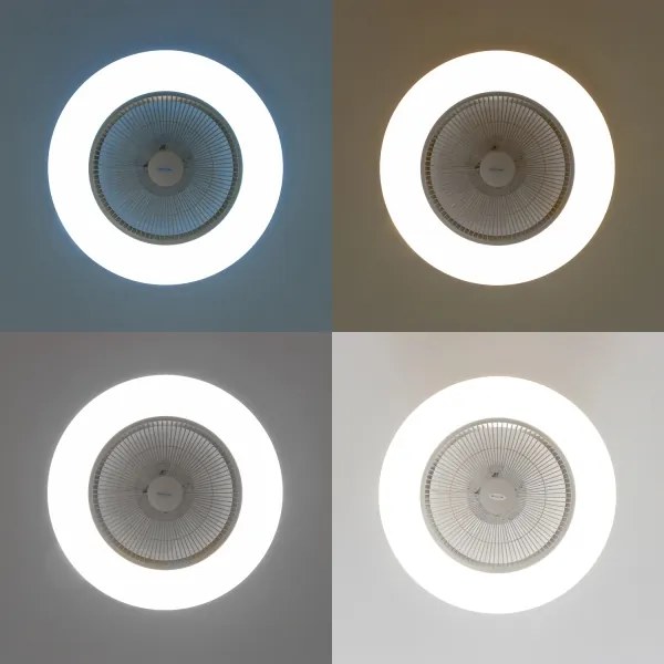 Brilagi - AURA LED/38W/230V dimmelhető ventilátoros lámpa ezüst + DO