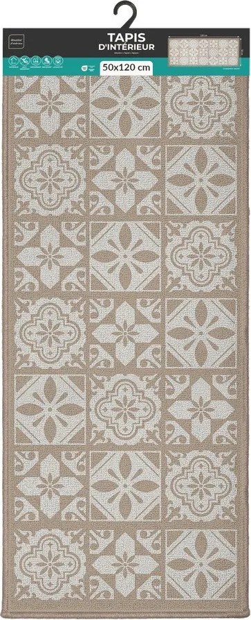 Bézs textil fürdőszobai kilépő 50x120 cm Constantine – douceur d'intérieur