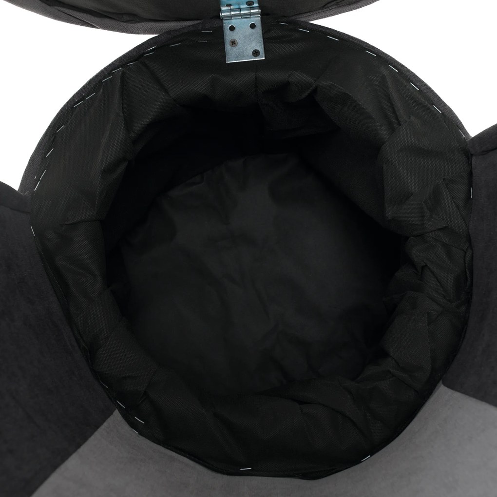 Fotel tárhellyel, sötétszürke/világosszürke, PERSI