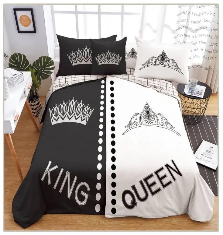 6 db polycotton ágynemű King 200x140cm+90x70cm TiaHome