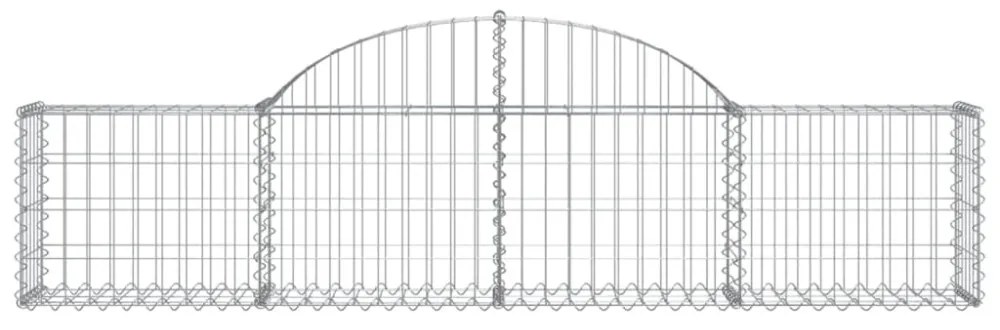 3 db íves horganyzott vas gabion kosár 200x30x40/60 cm