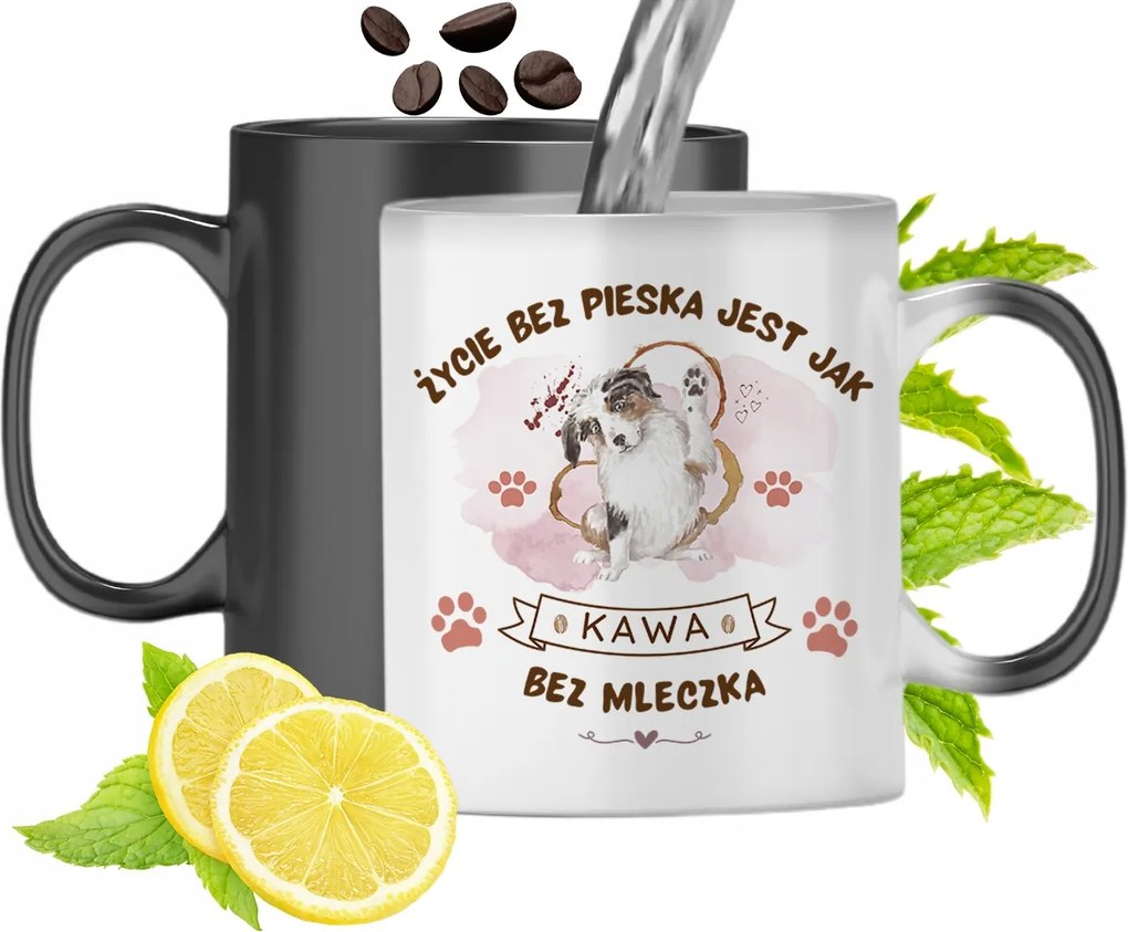 Mágikus Bögre Kutyával Színváltó Kutya fényképes nyomtatással