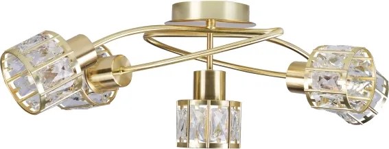 Felületre szerelhető csillár ZAHARA 5xE27/10W/230V aranyszínű