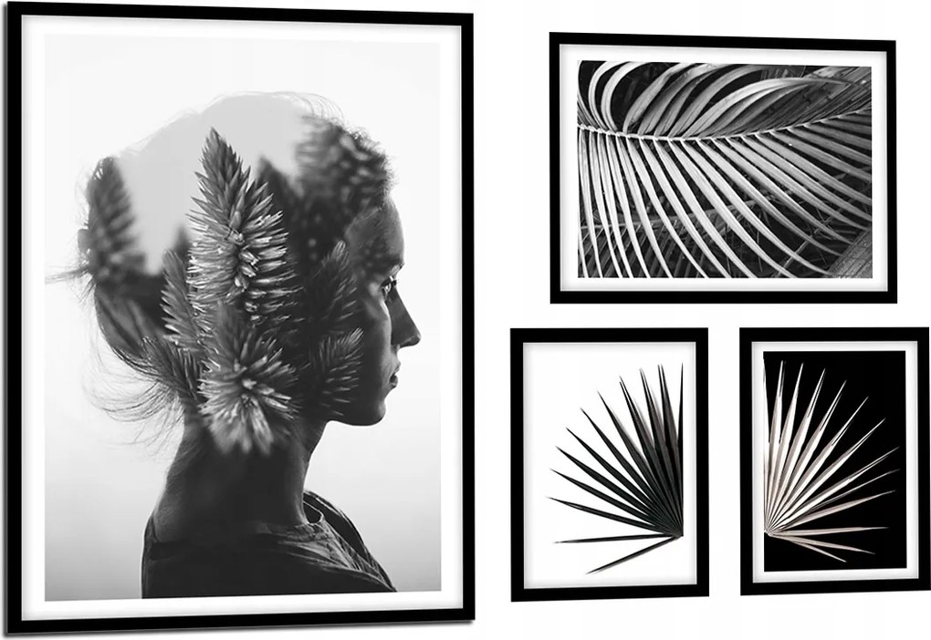 Komplett sorozat 4db Festmények Poszterek keretben KP049