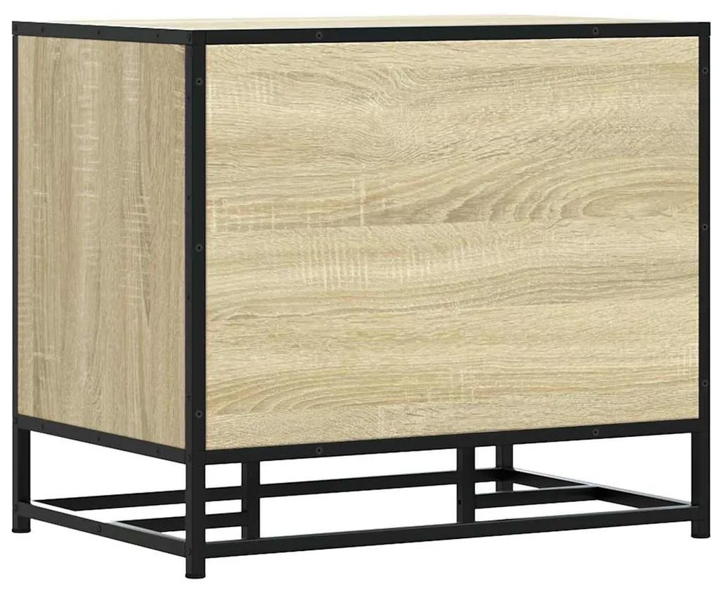 cipőpad Sonoma tölgy 60x40x53,5 cm Gépelt fa és fém