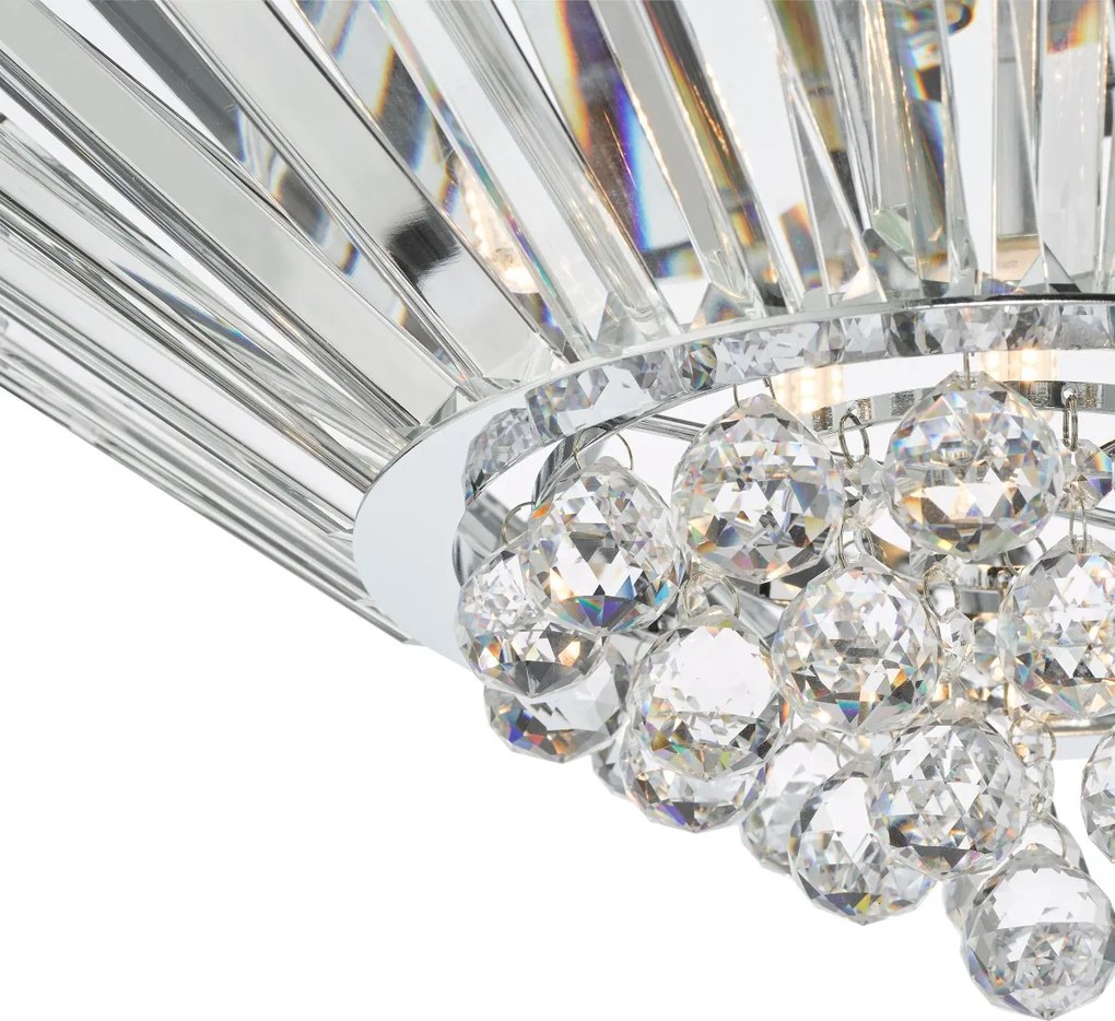 Dar Lighting glamour kristály modern mennyezeti lámpa nimbus króm darnim5050