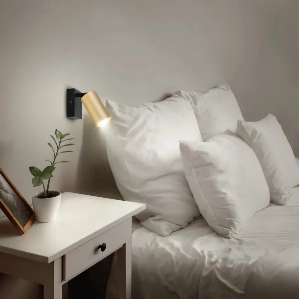 Brilagi -LED fényerőszabályozható fali spotlámpa SELE 1xGU10/6,5W/230V fekete/arany