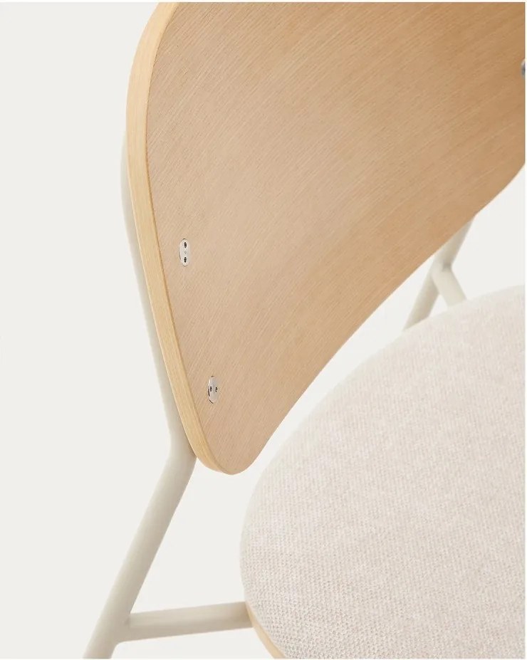 Bézs-natúr színű fém rakásolható étkezőszék Meli – Kave Home