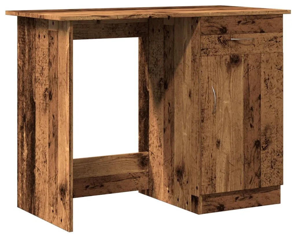 antik fa színű szerelt fa íróasztal 100 x 50 x 76 cm