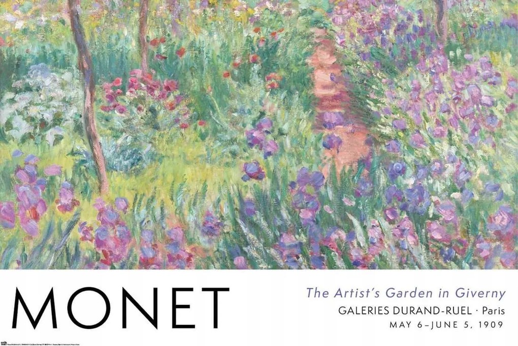 Claude Monet Kertje Giverny-ben poszter