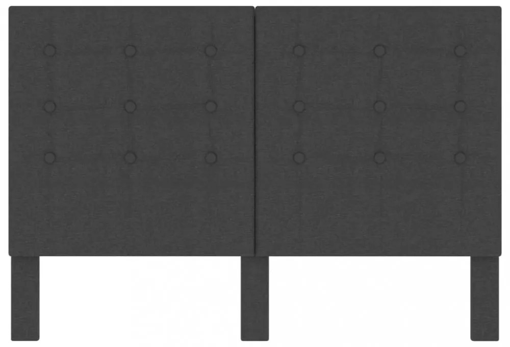 sötétszürke szövet steppelt fejvég 140 x 200 cm