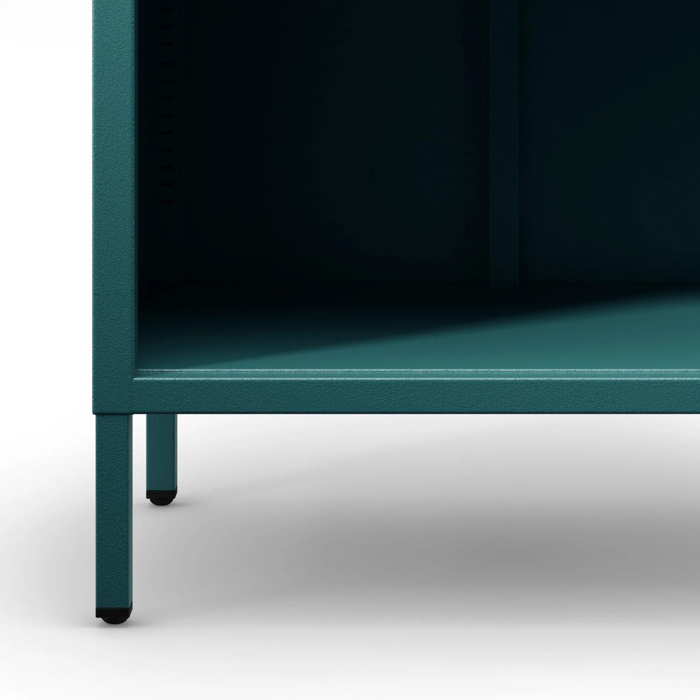 Könyvespolc MARIO, 500 x 1800 x 350 mm, Modern: tengerszínű