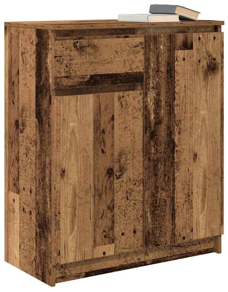 antik fa szerelt fa tálalószekrény fiókos 71x35x84 cm