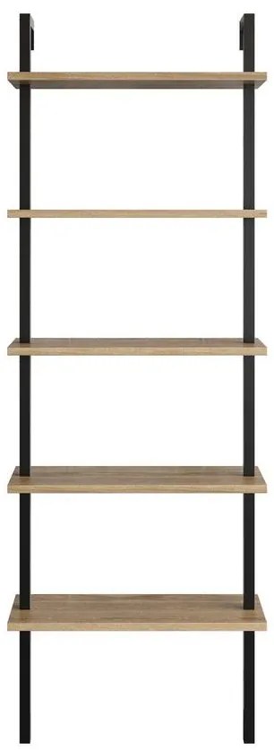 könyvespolc Piante - Walnut, Black