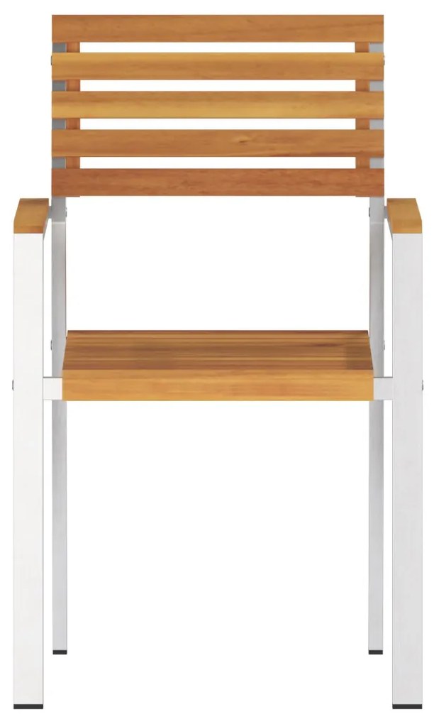 Összecsukható kerti székek 8 db 54.5x56x89 cm Tömör akácfából