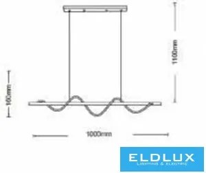 ELDLUX B65-BN Modern Led Függesztett Lámpa IP20