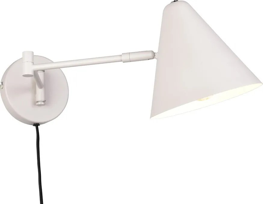 Elefántcsont színű konnektorhoz csatlakoztatható fali lámpa hajlítható szerkezettel ø 15 cm Cosima – Trio