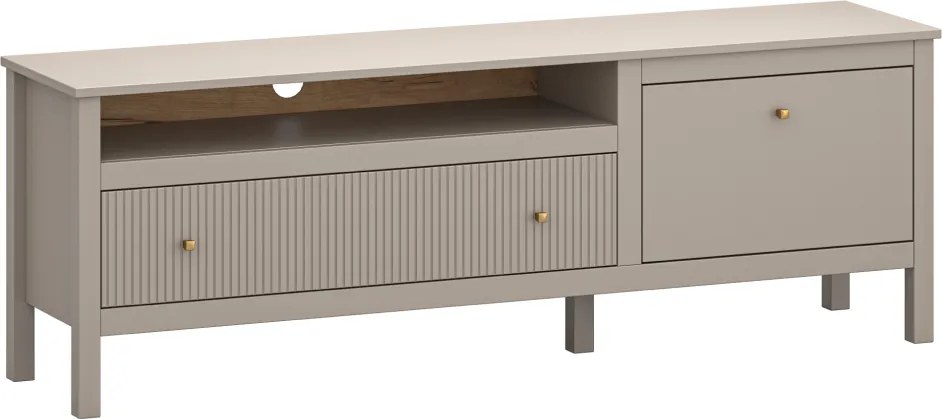 TV-asztal, szürkésbarna Taupe/craft arany tölgy, KLIO 1D1S/160