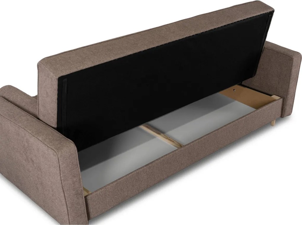 2 db-os szett, ágyazható kanapé barna színben MALTA