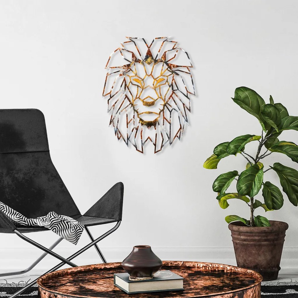 Lion fém fali dekoráció, 40 cm – TR891TNL2418