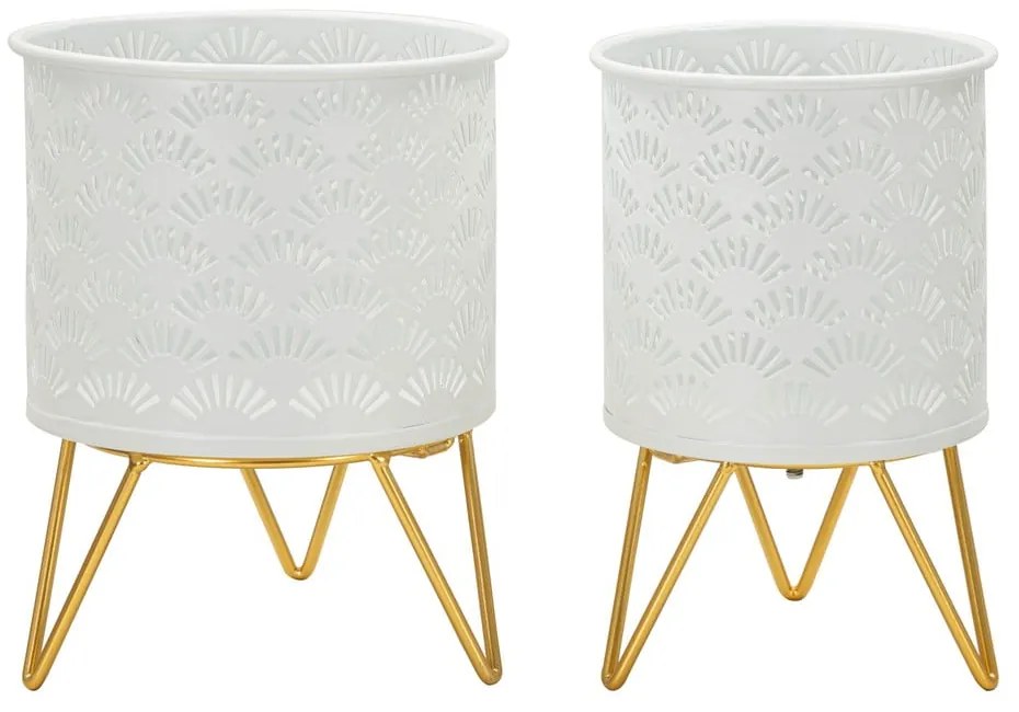 Fém virágtartó állvány szett 2 db-os ø 16 cm (magasság 20 cm) Carly – Mauro Ferretti