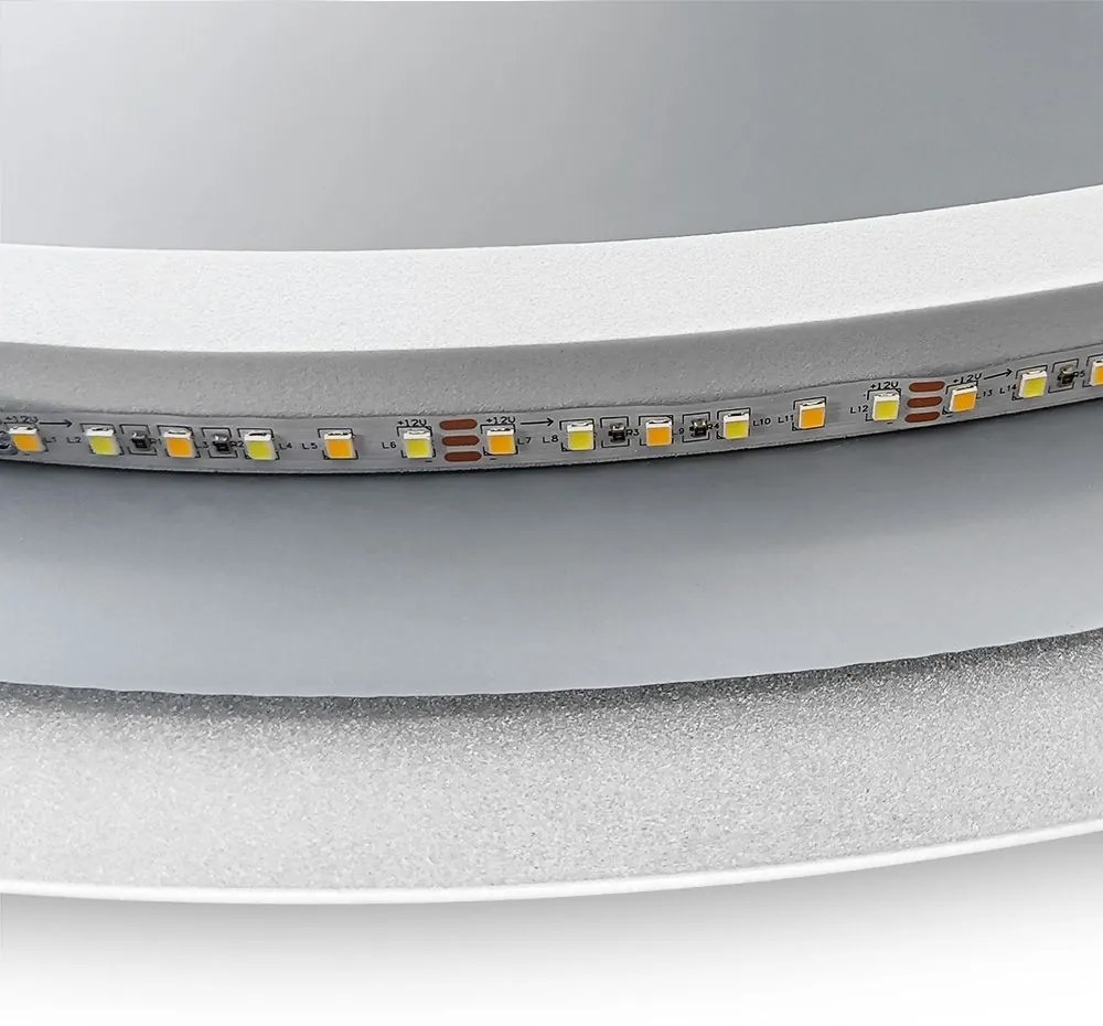 Tutumi Rea, fürdőszoba LED tükör 60cm átmérővel, 3 szín, bluetooth, FFJ 60cm, HOM-06501