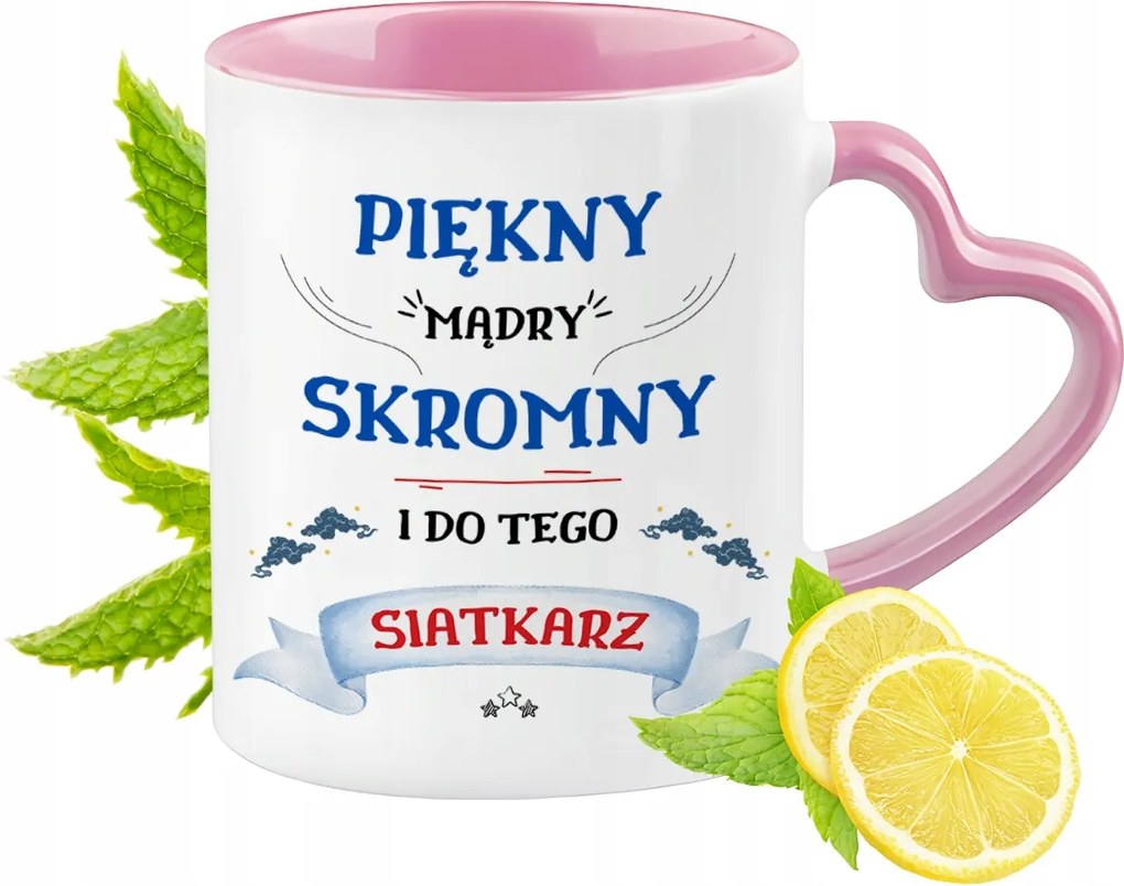 Röplabda Bögre Rózsaszín Szív Alakú Füllel Kávé Ajándék