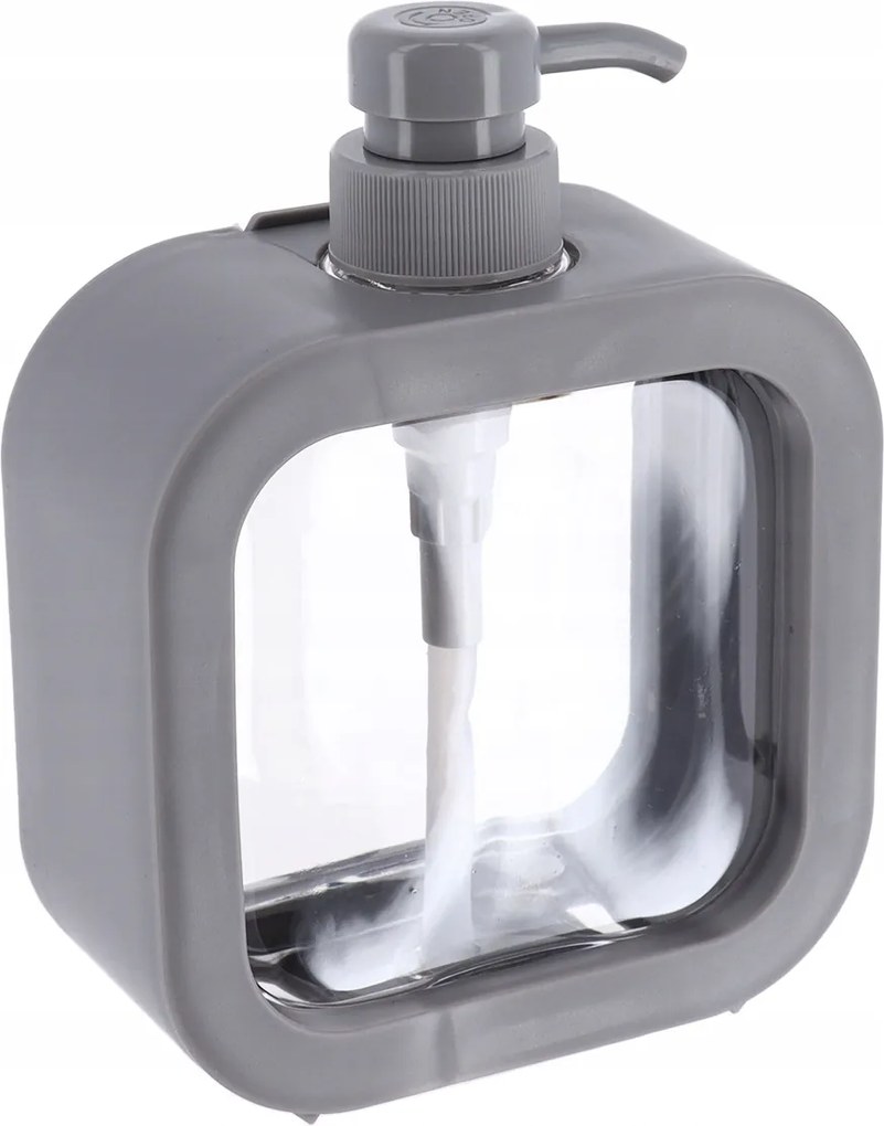 Szappanadagoló szürke 500 ML Creamy átlátszó álló dekoratív