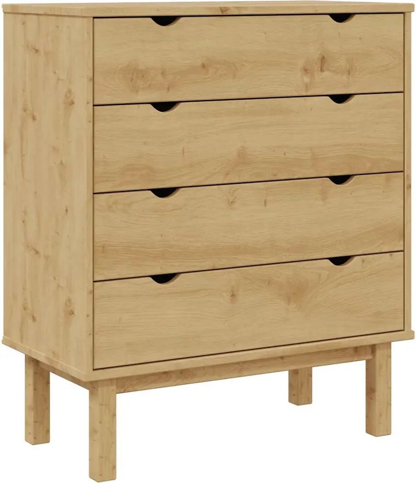 vidaXL OTTA tömör fenyőfa fiókos szekrény 76,5 x 39,5 x 90 cm